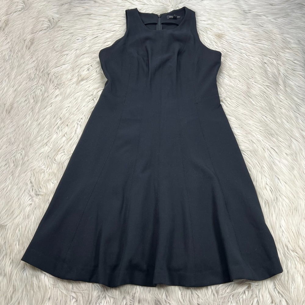 Banana Republic Women's 8 Black Sleeveless Fit Flare Dress LBD